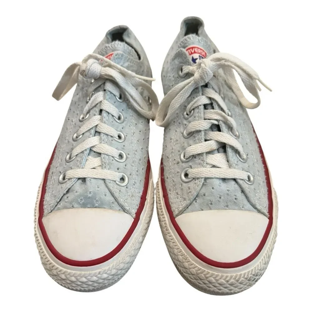 Converse Chuck Taylor Ox 'Fountain Blue' Perforated Low-Top Sneakers 8 - Picture 5 of 7